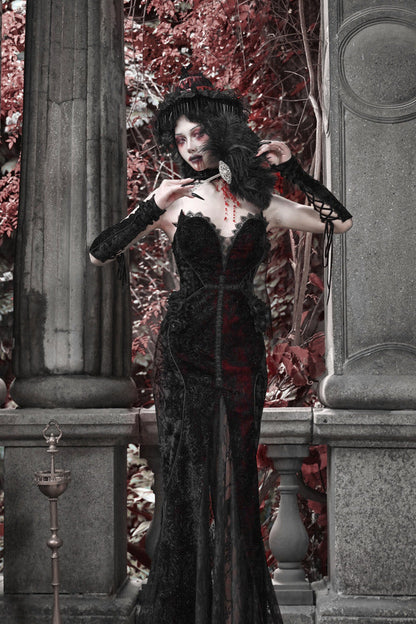 Blood Peak Gothic Dark Love Velvet Dress