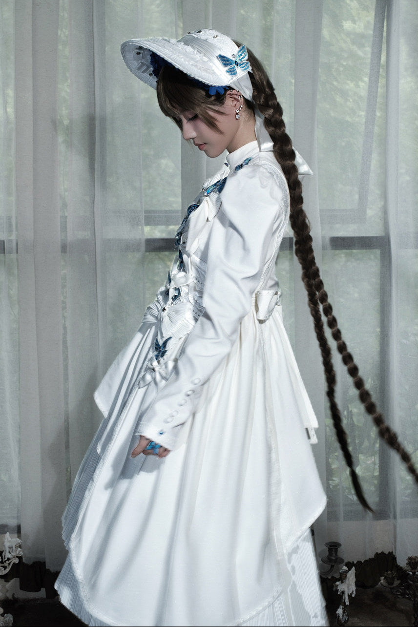 [Vorbestellschluss: 10. Monat, 14. Tag] Schwarz/Weiß Gothic-Lolita-Schmetterlingsschleifen-Serie Accessoires(Haube/Spitzen-Kopfschmuck KC/KC/4 Arten von Fotorahmen/Fotorahmen-Set)