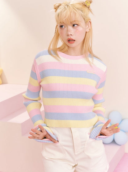 Colorful border retro tops