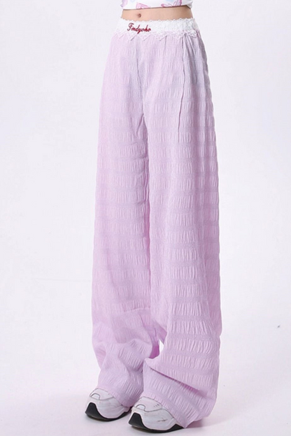 Taro Purple Slouchy Lace Trousers