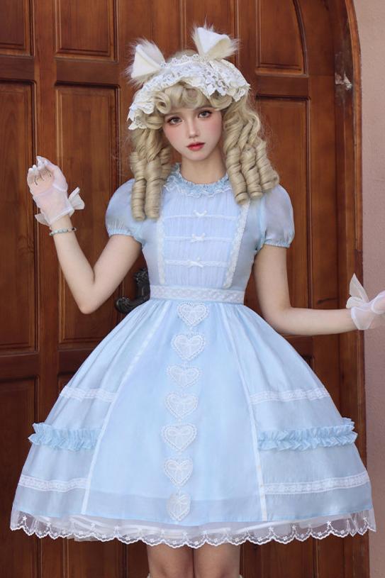 Sweet Doll Frill Ribbon Lolita Dress + Mini Ribbon Sleeves