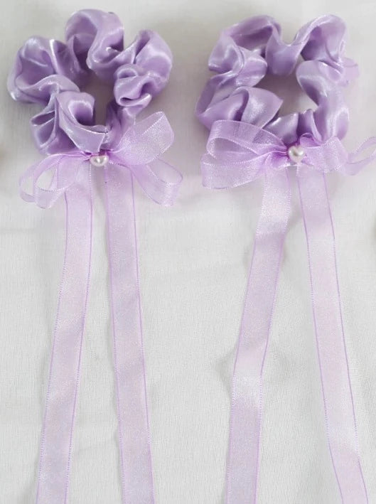 Double Ponytail Lolita Hairband Long Sheer Chou Chou