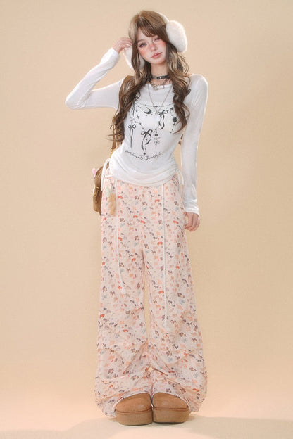 Fairy Tail Cartoon Wide Leg Pants