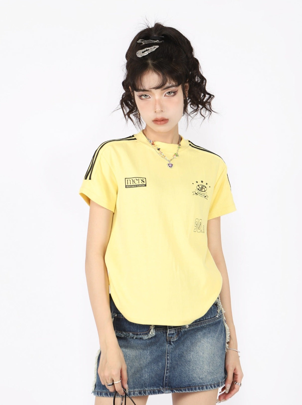 American retro sports style polo tops