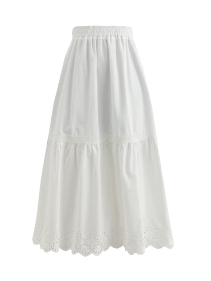 Hollow Lace High-Waisted Skirt