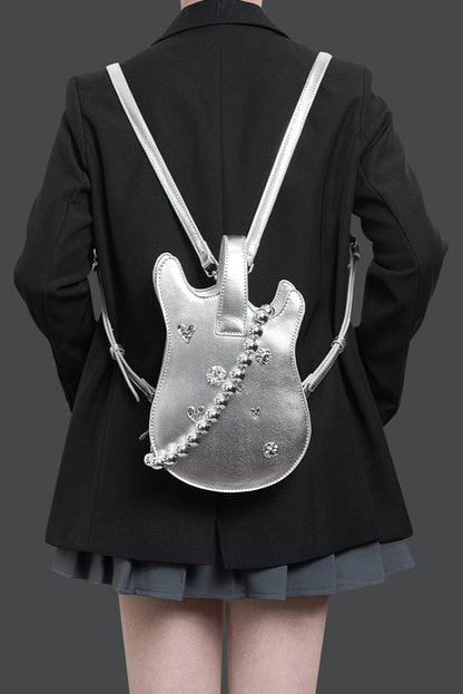 メタルビーズクロスボディギターバッグ