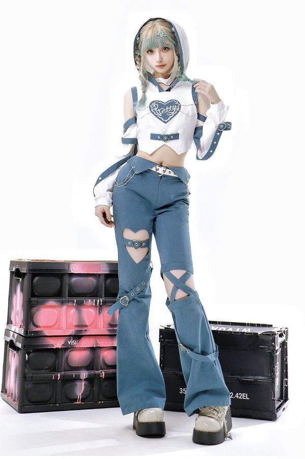 Electric Wave Lolita Pants Set