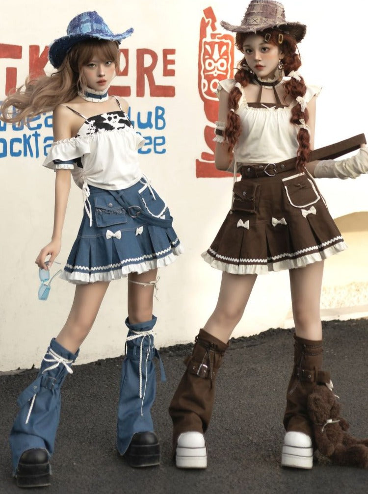 予約商品】Y2Kカウガールデニムセットアップ – Belchic