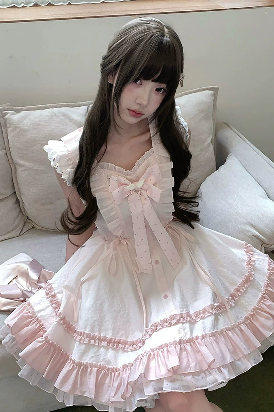Cherry Blossom Ruffle Dress