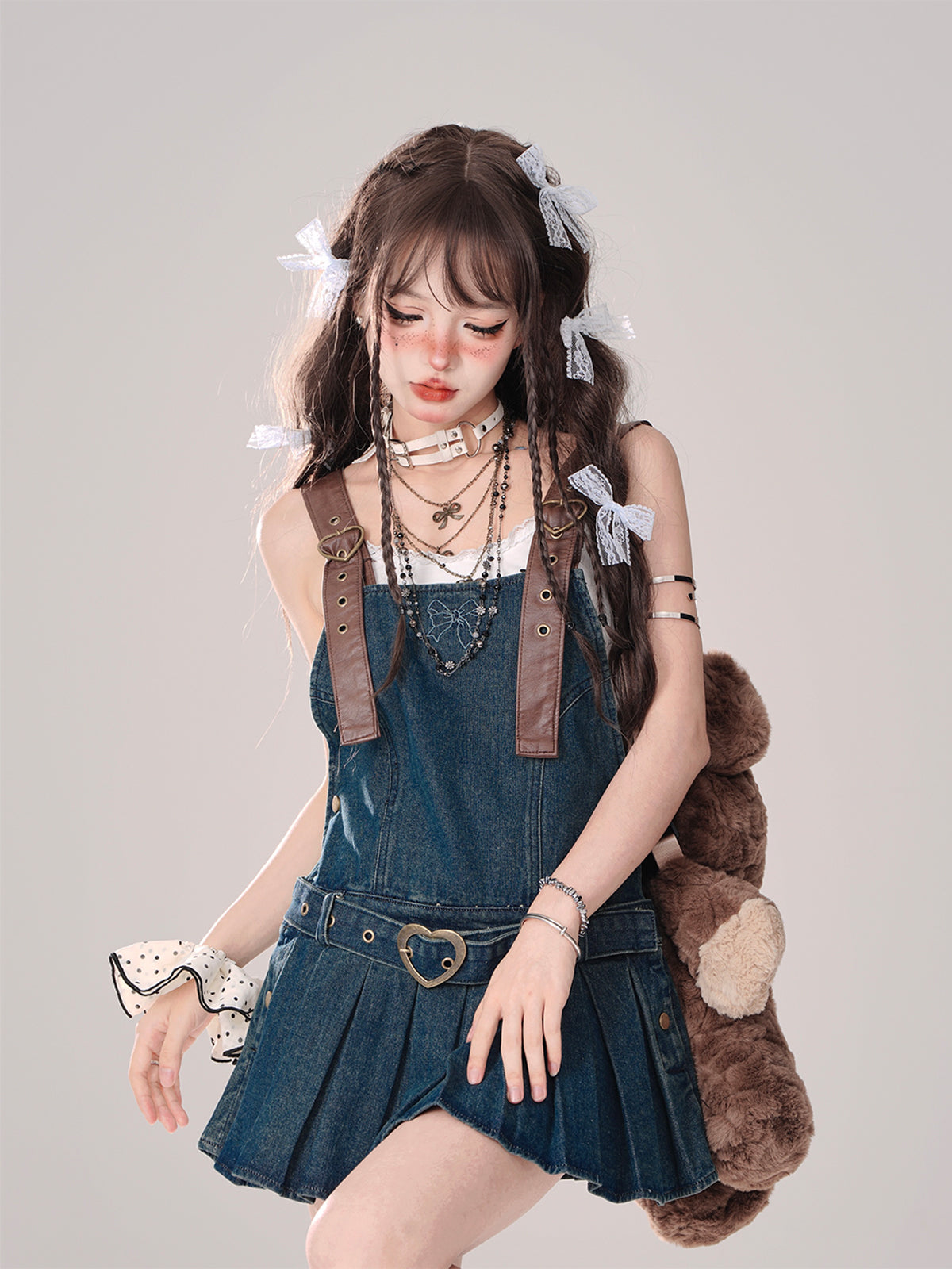 Summer Blue Denim Pinafore Dress – Belchic