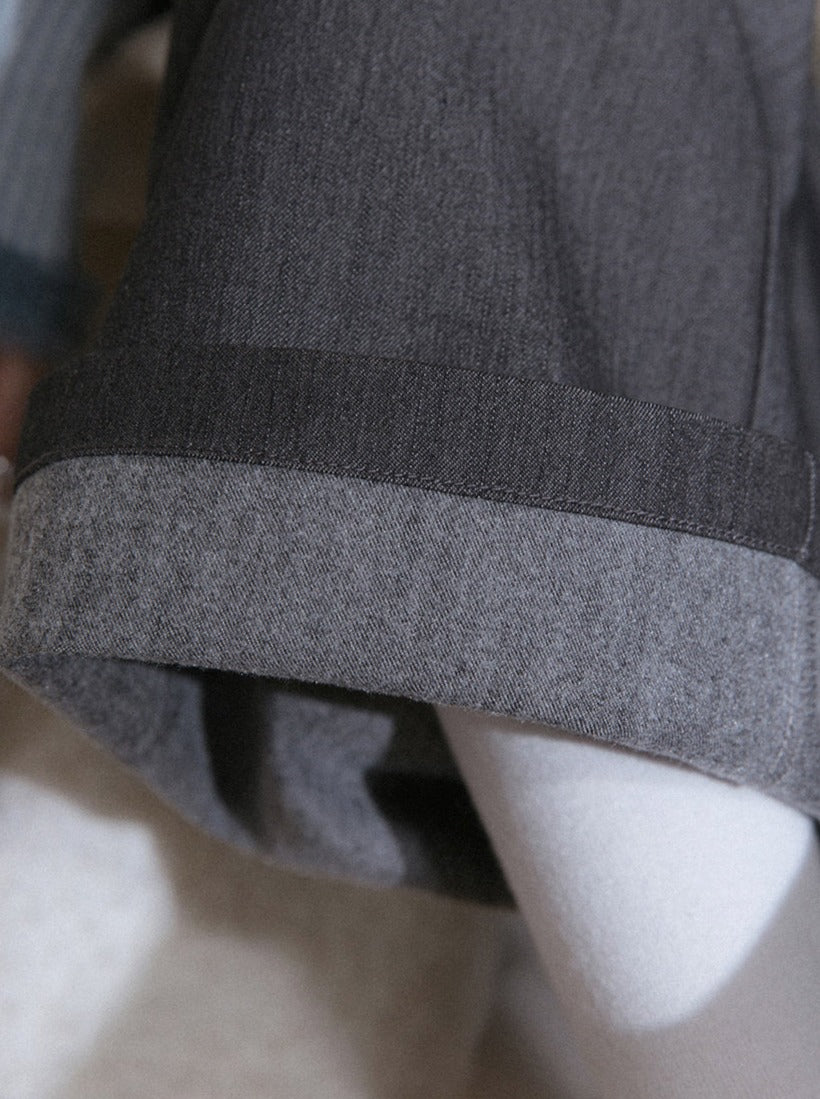 Relaxed gray casual fleece straight pants