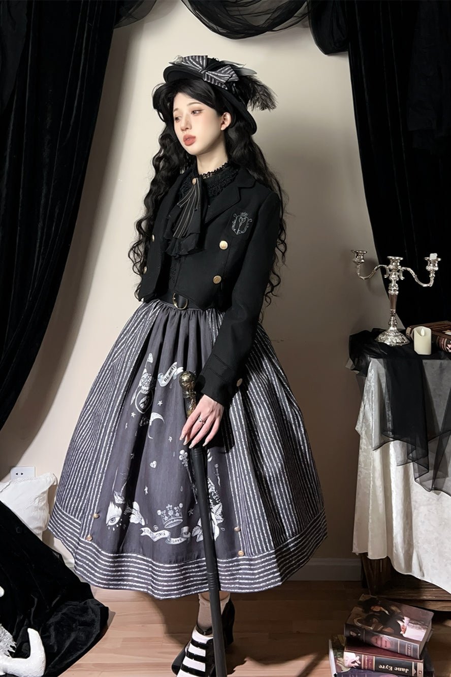 [November 4 Reservation Deadline] Magic Messenger Retro Elegant Gothic Dark Stand Color Shirt