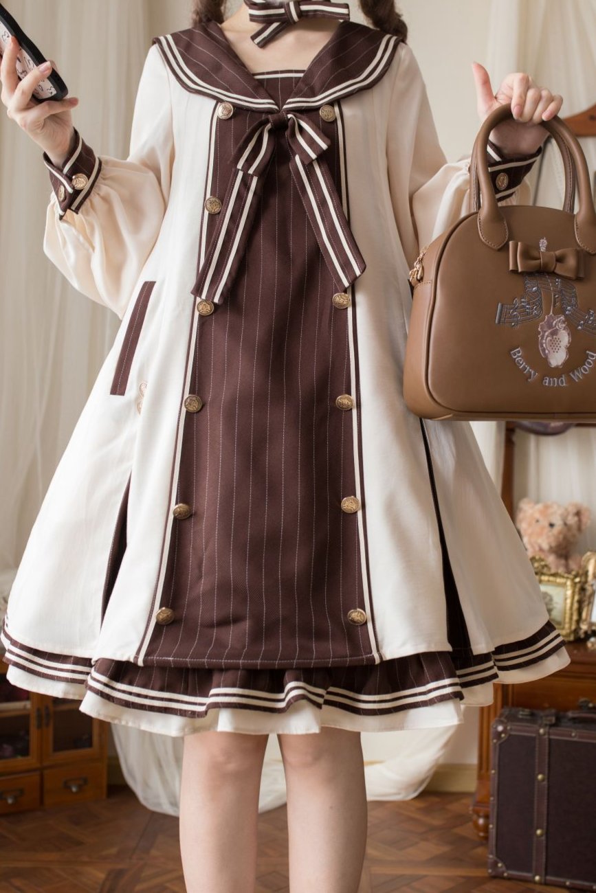 [October 18 reservation deadline] Sailor color A line layered dress