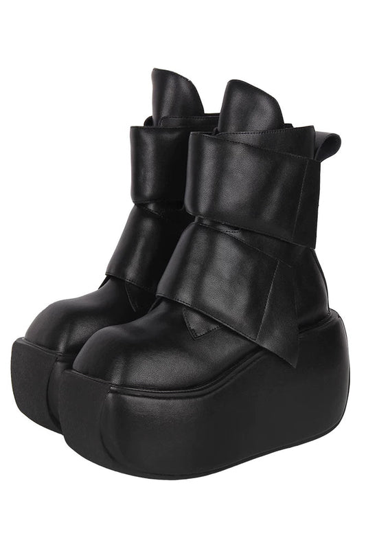 Dark Punk Mid-Calf Boots