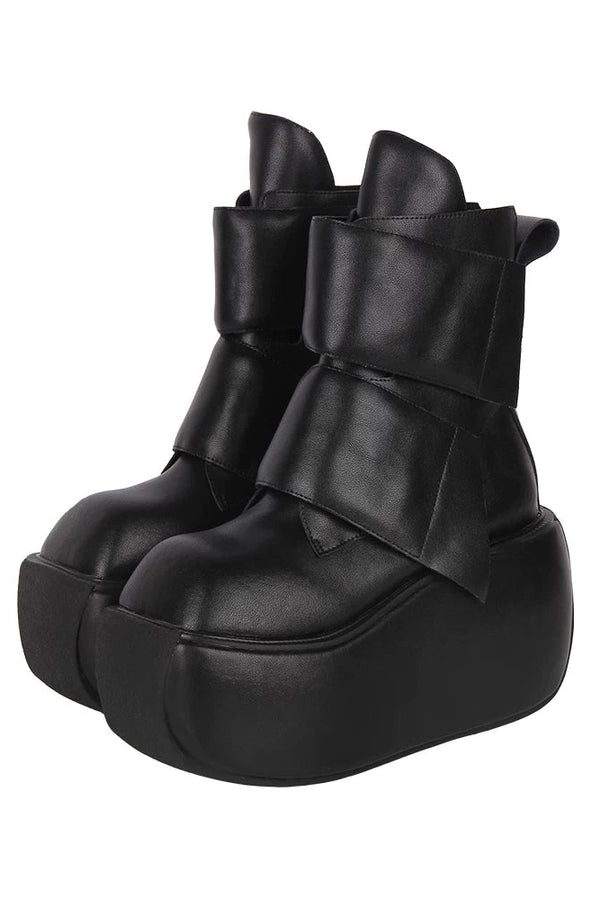 Dark Punk Mid-Calf Boots