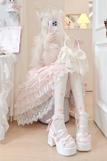 ドリームリボンレースマリージェーンシューズ