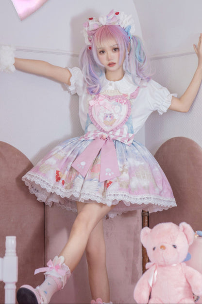 Flannel Milk Candy Strap Lolita Dress