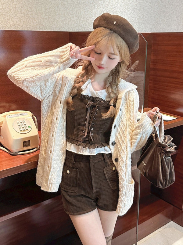 Raidy Wool Long Knit Cardigan