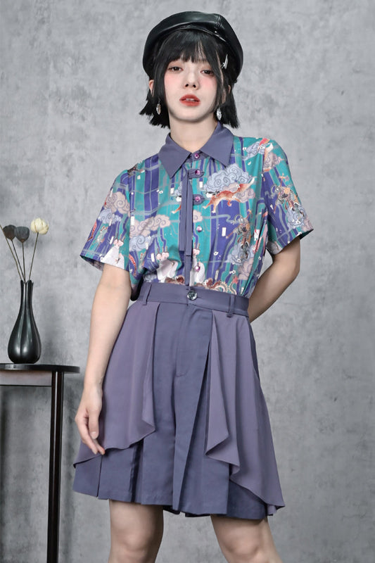 Tassel shirt + culottes