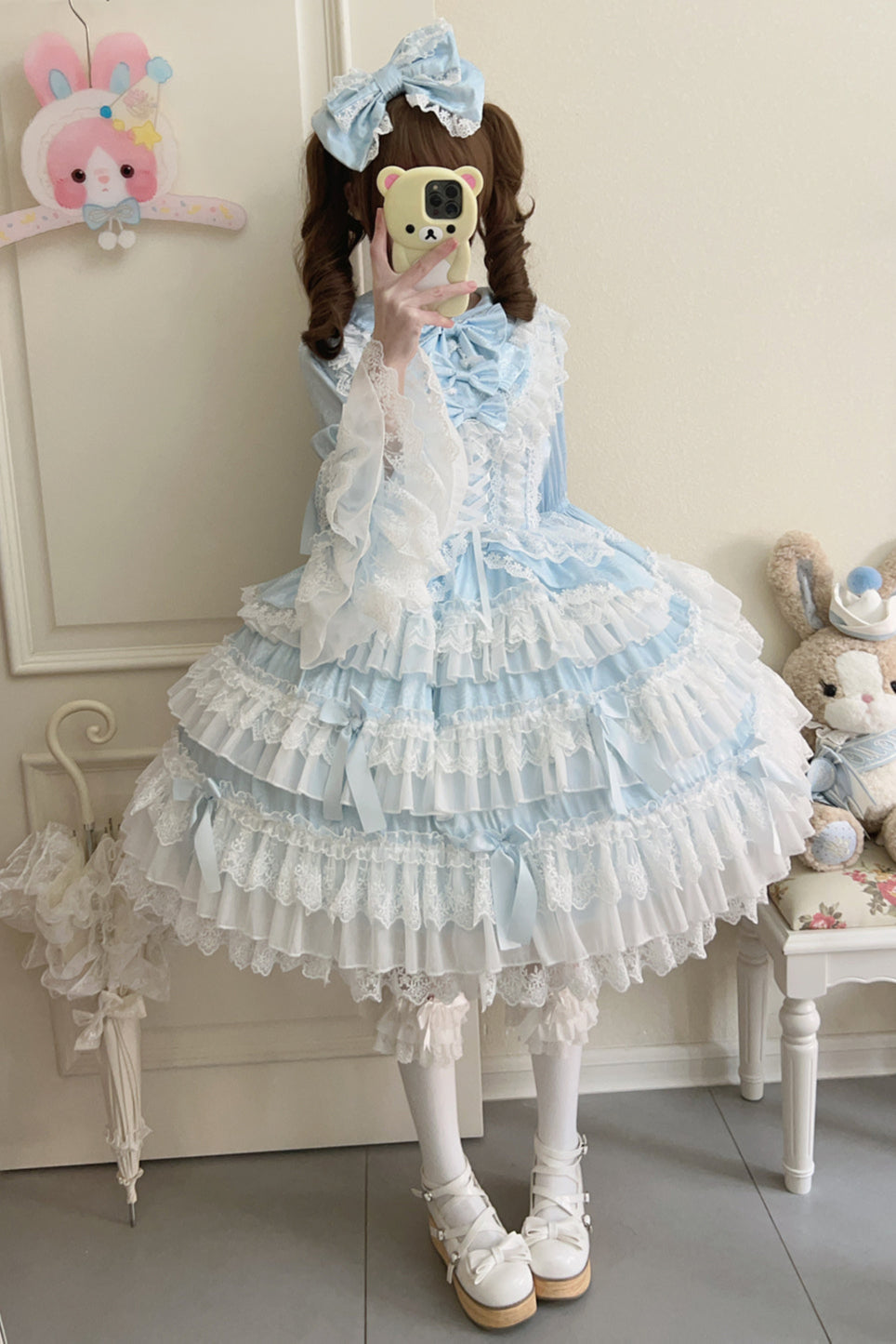 【予約商品】レースティアードロリータドレス