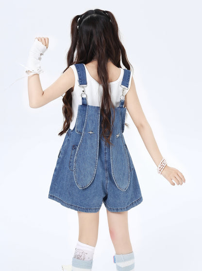 Crazy Girl Rabbit Girl Design Overalls