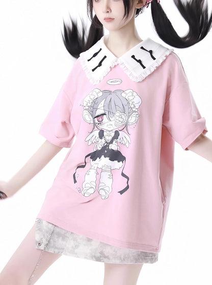 Plate Botan Doll Design Summer Tops