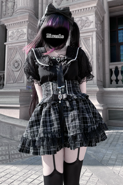 [Pre-Order] Lace Sailor Collar Jirai Kei Blouse