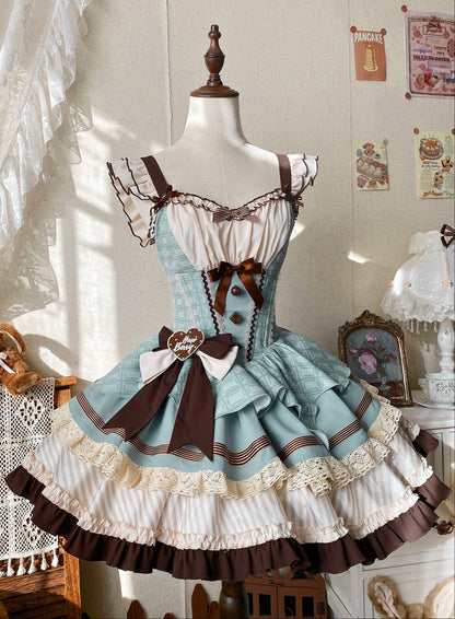 【予約商品】ミントショコラロリータチュチュスイートドレス＋リボンカチューシャ