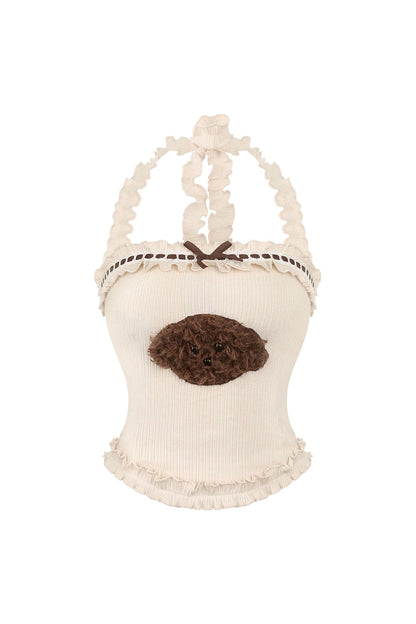 Bare Jacket + Mousse Knit Suspender Top + Shorts