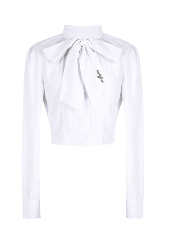 Big bow short shirt + long skirt + mini skirt