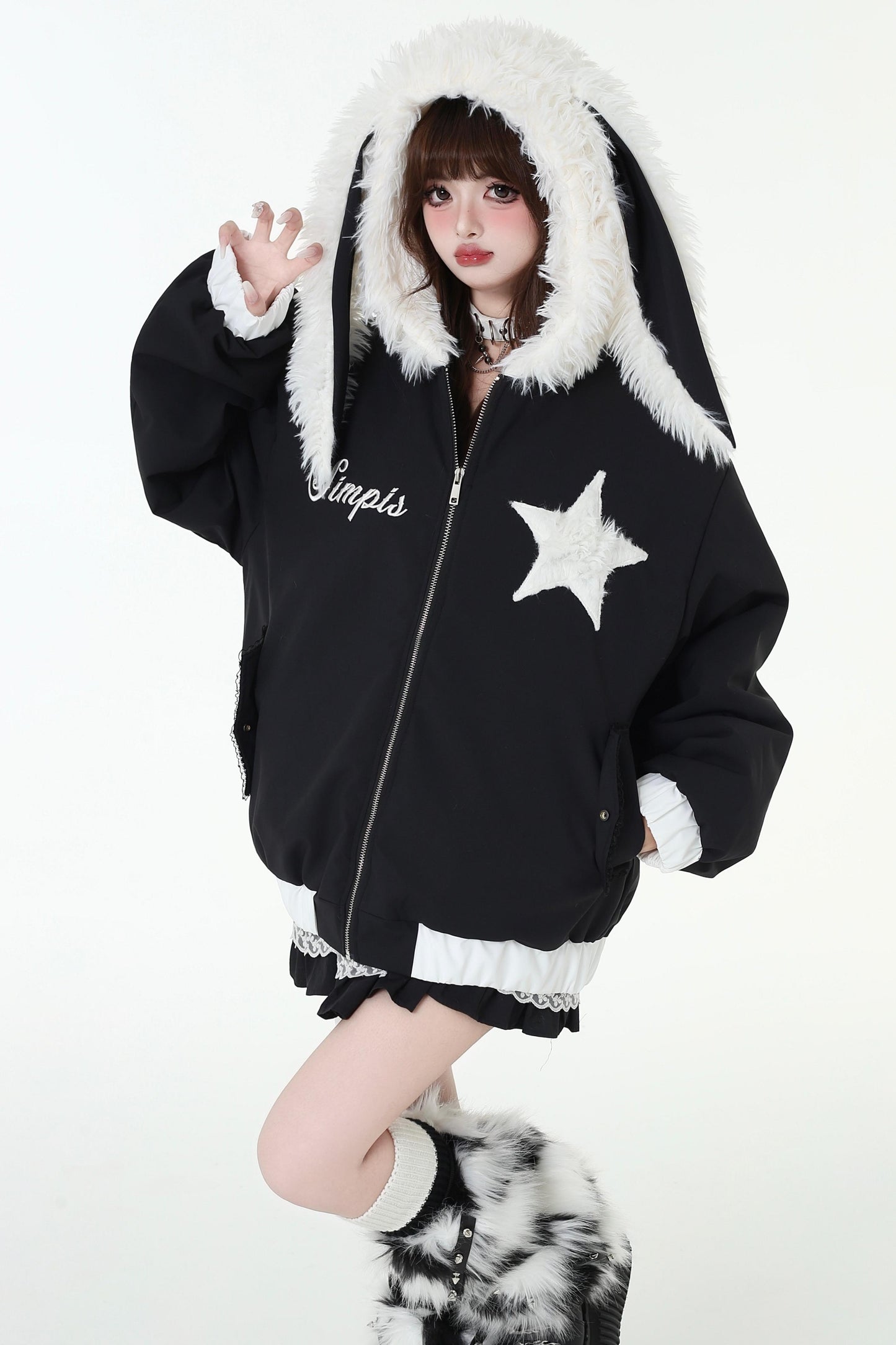 Rabbit Equidary Cotton Jacket