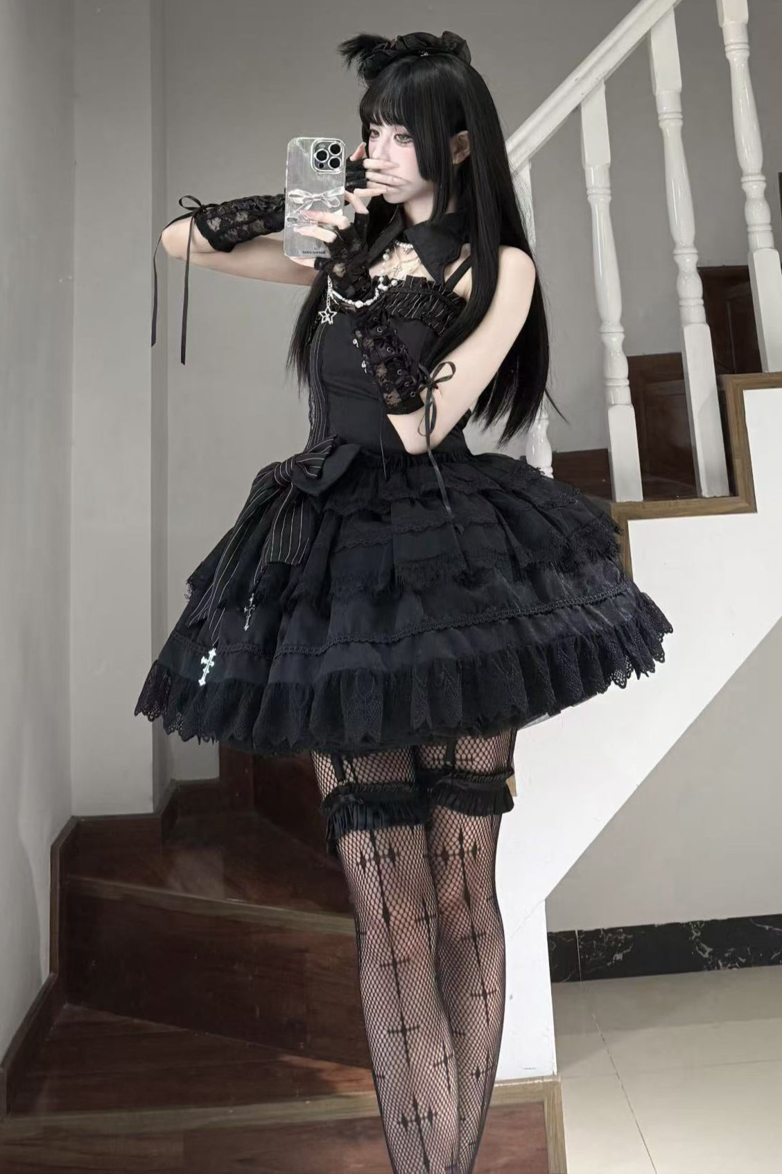 Mame Kurogouchi】 Back Satin Crepe Georgette Embroidered