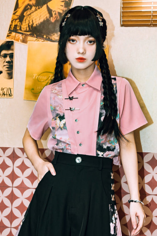 Chinese cropped shirt