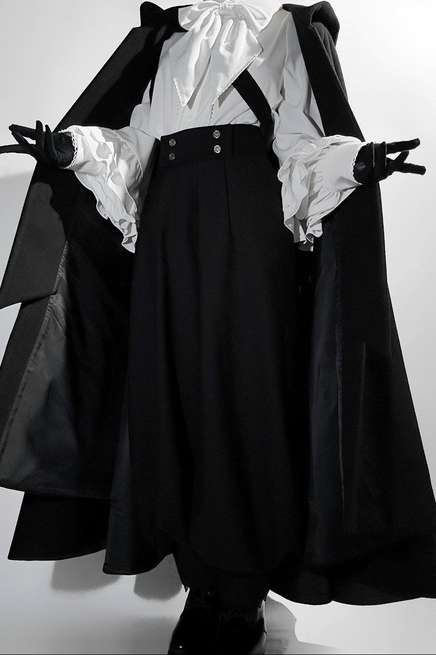 Elegant Oversized Cape Shirt and Trousers Set-Up