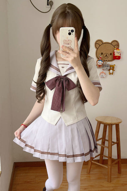 Retro Color Sweet Sailor Suit