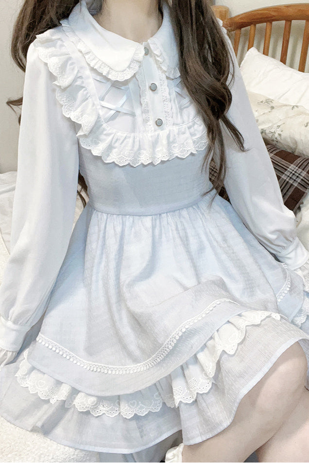 Doll Ruffle Collar Pastel Dress