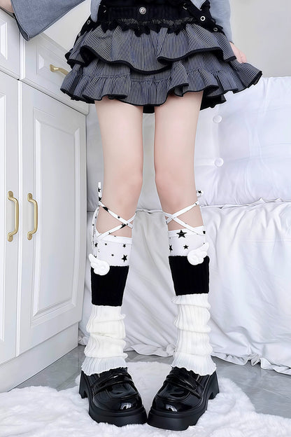 Color Blocked Wing Leg Warmers + Tights