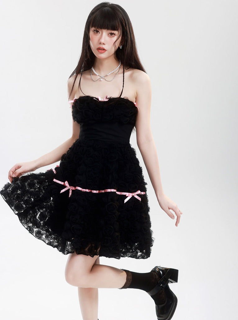 Dark Rose Ribbon Dress