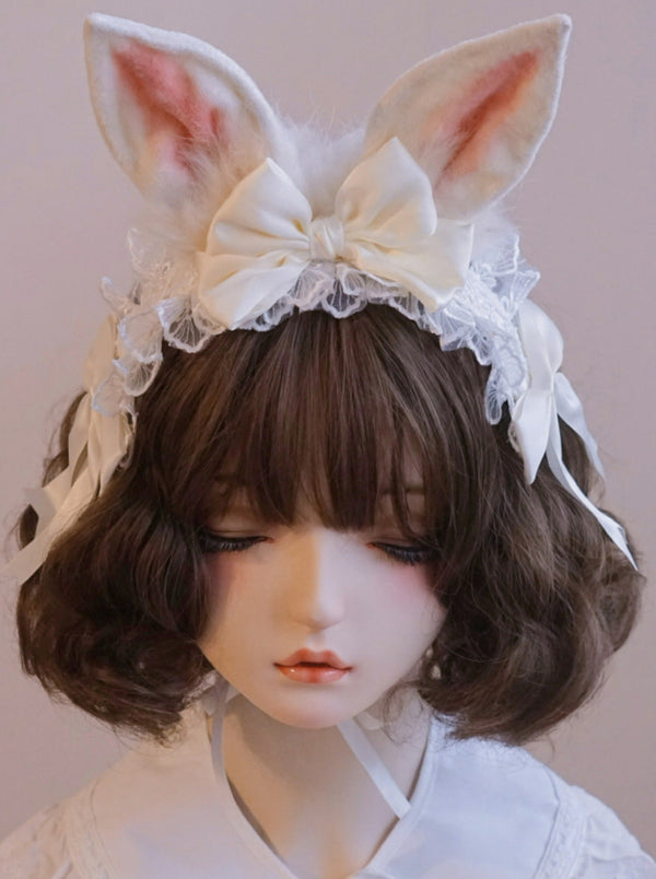 Ruffle Ribbon Rabbit Hairband