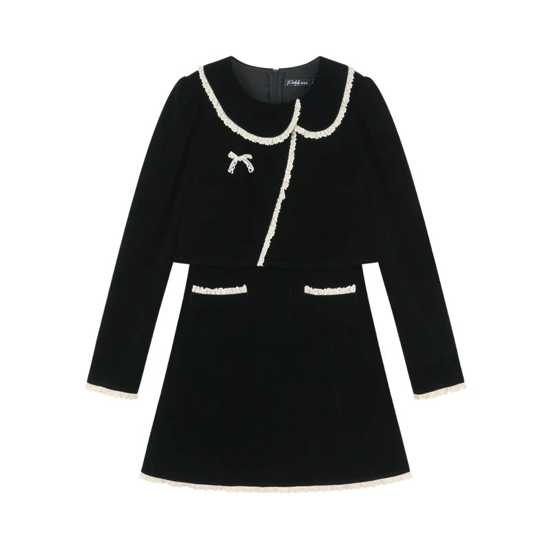 Black Velvet Hepburn Dress