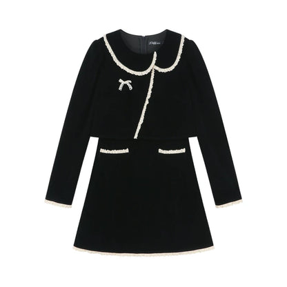 Black Velvet Hepburn Dress