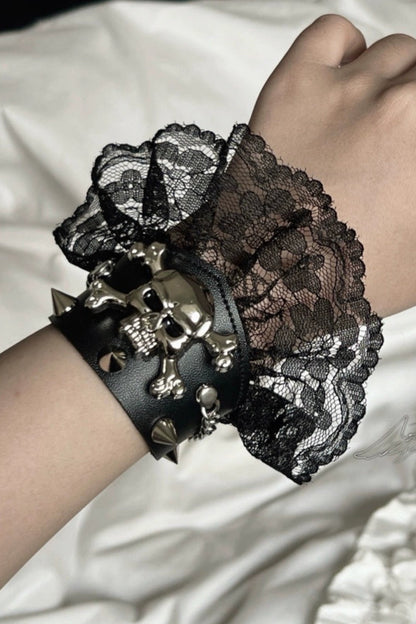 Dark Punk Goth Lace Bracelet