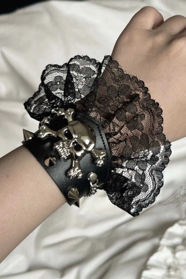 Dark Punk Goth Lace Bracelet