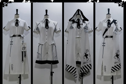 Virtual Military Cool Handsome Shirt Short Pants Cape Set