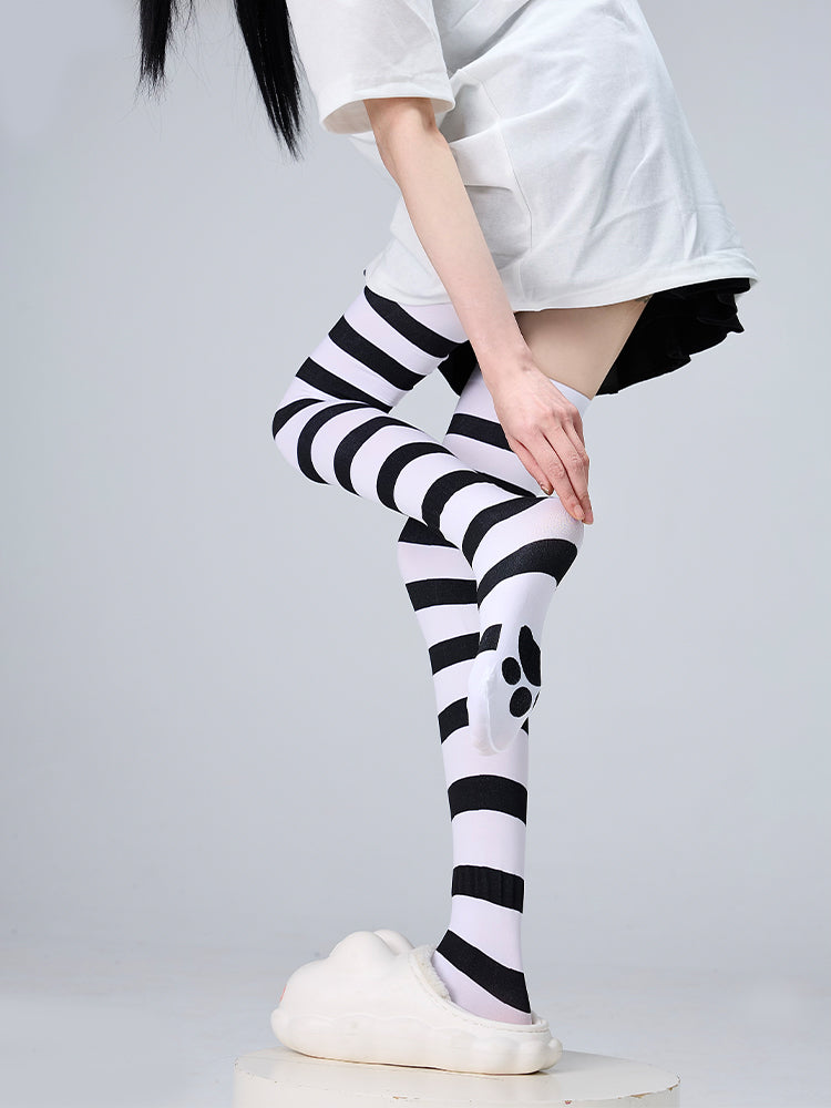 Cat Striped Over-Knee Socks