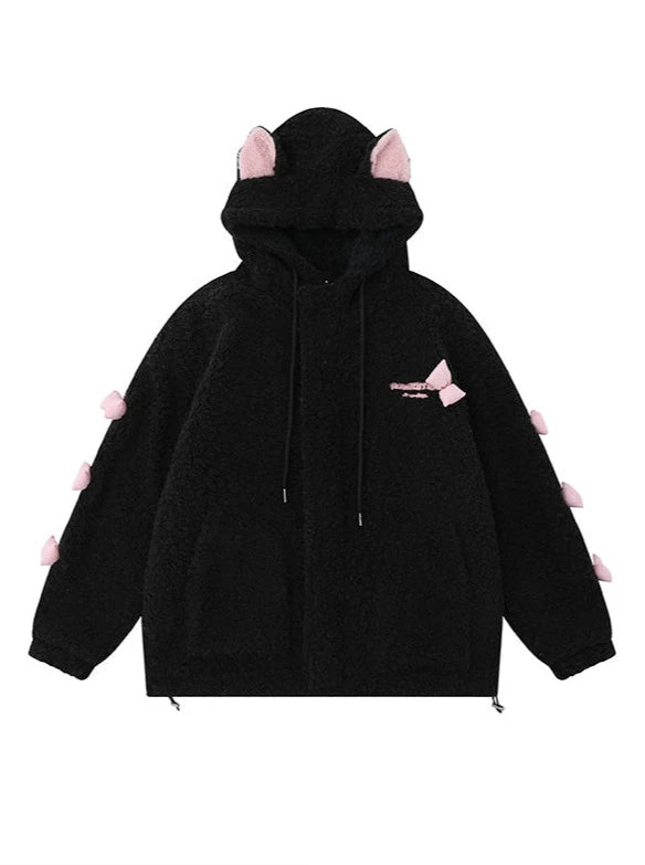 ラムフードウールニッチデザインジャケット