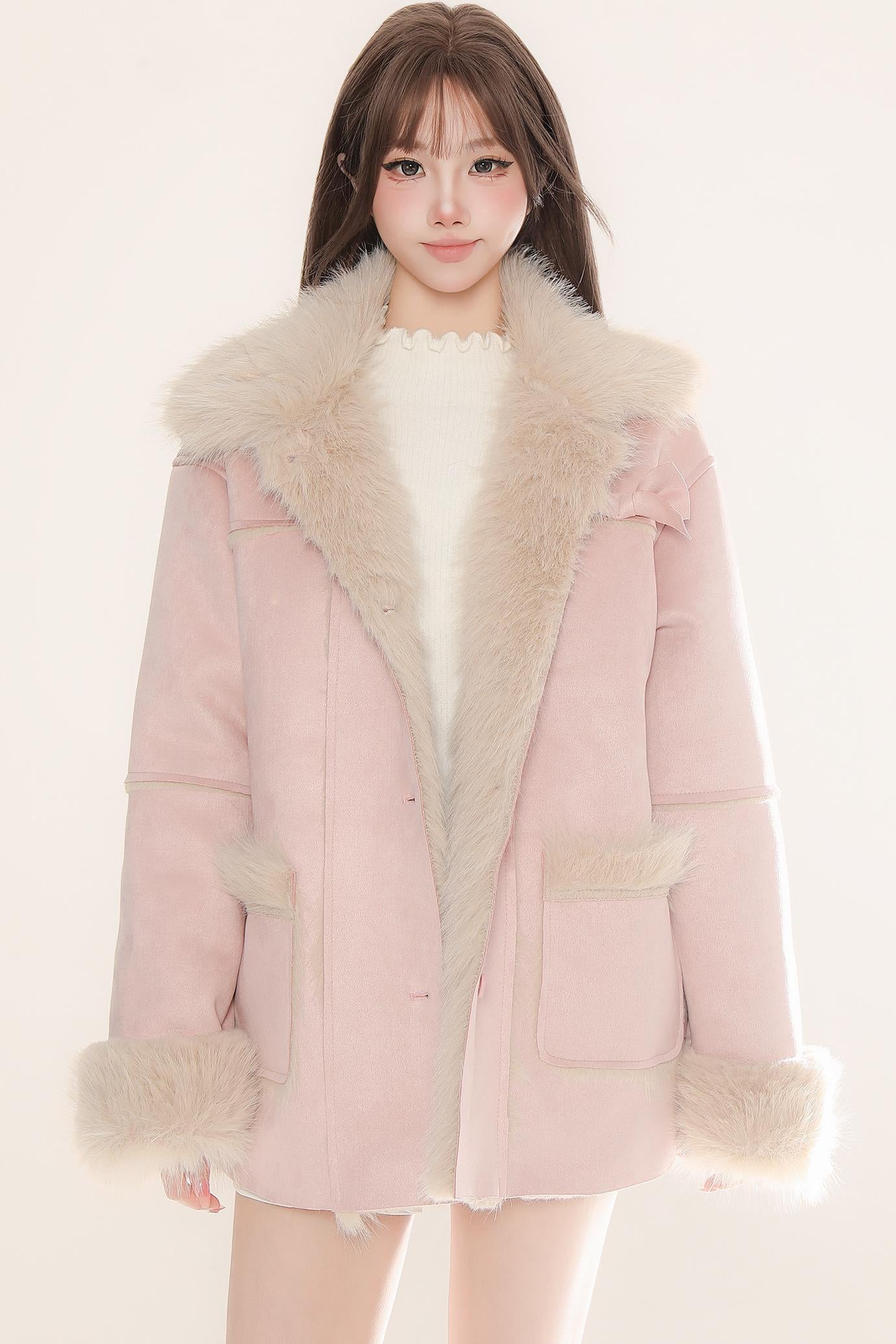 Luxury Fur Trim Cotton Jacket