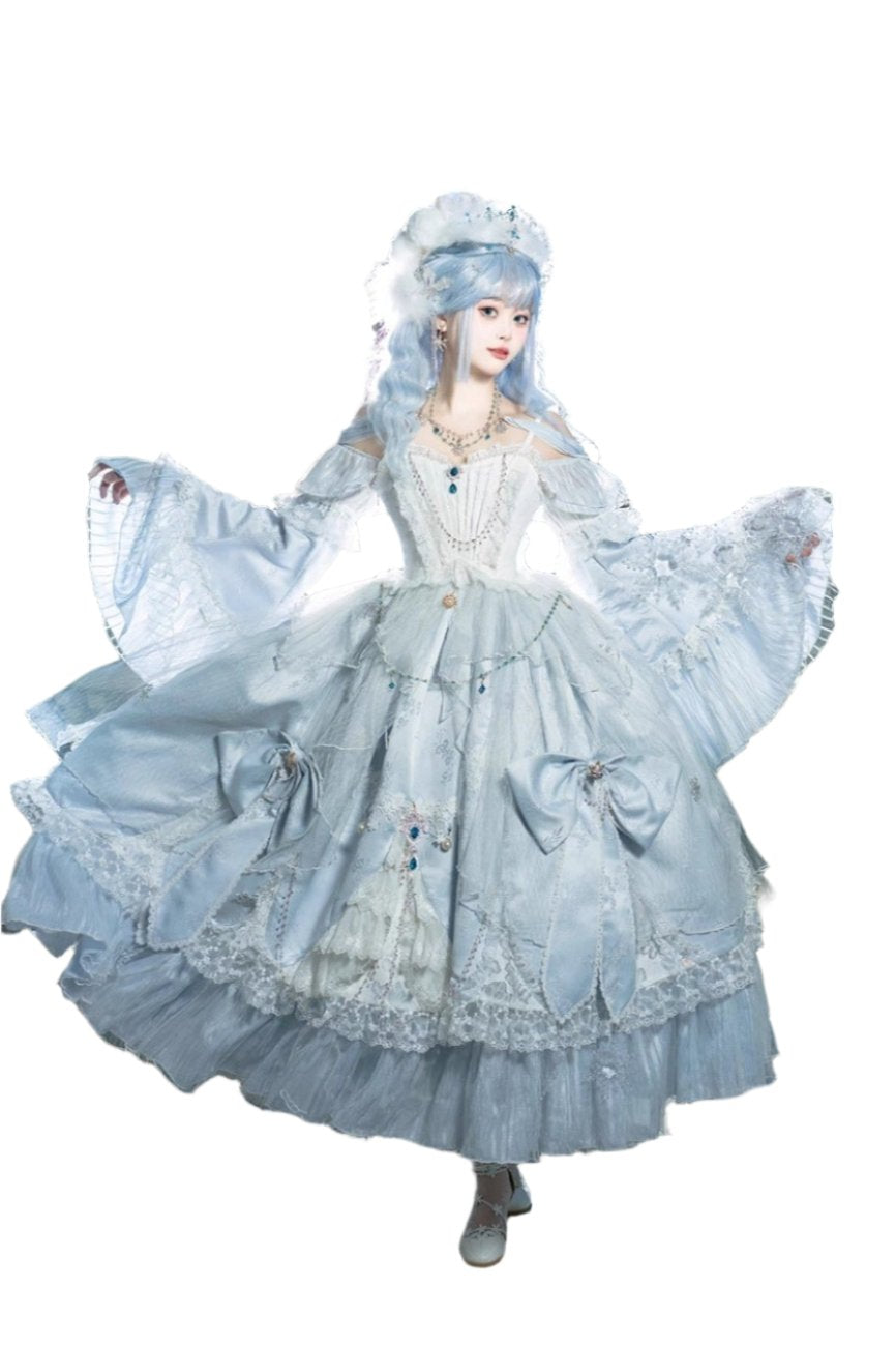 [Reservation deadline on October 8] Ice And Snow Queen Elegant Dress + Crown Head Dress