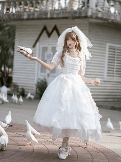 [Reservations] Kura Elegant Pure White Lolita Dress