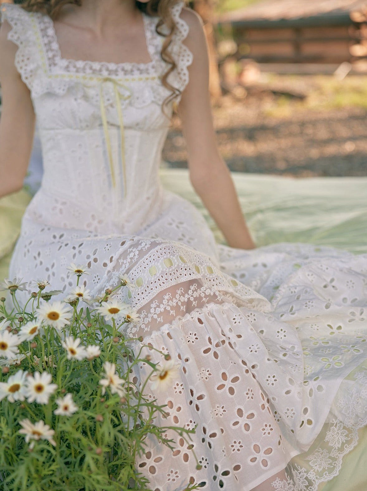 Cotton Lace Long Dress